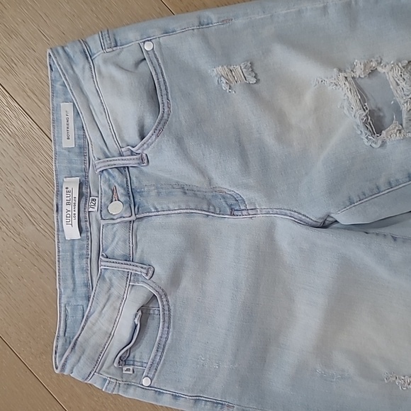 Judy Blue Jeans Women's sz 7/28 Boyfriend Fit Mid Rise Light Wash Ankle Denim - Picture 3 of 16